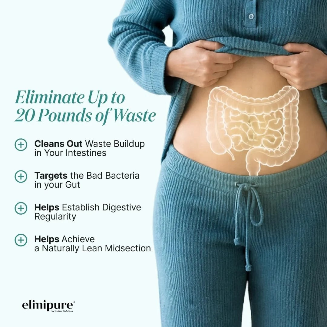 Elimipure Gut Cleanse &Restore Supplement, RegularitySupport, 90 Caps